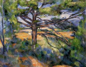 Large Pine and Red Earth -  Paul Cezanne Oil Painting