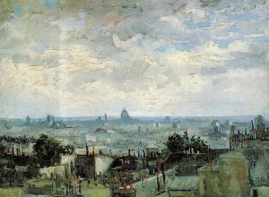 View of the Roofs of Paris -   Vincent Van Gogh Oil Painting