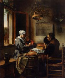 The Prayer before the Meal -  Jan Steen oil painting