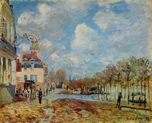 The Flood at Port-Marly -   Alfred Sisley Oil Painting