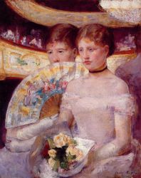 Two Women in a Theater Box -  Mary Cassatt oil painting