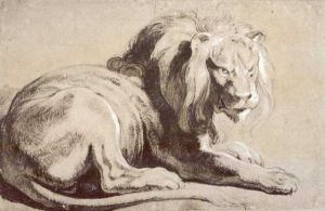 Etude of lion -   Peter Paul Rubens Oil Painting