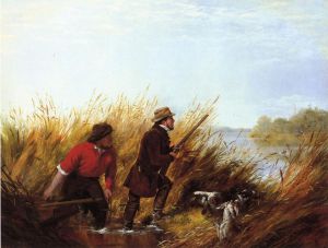 Duck Shooting: A Good Shot - Arthur Fitzwilliam Tait Oil Painting