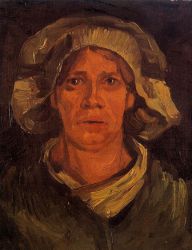 Head of a Peasant Woman With white Cap - Oil Painting Reproduction On Canvas