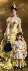 La Baronne de Bonhome - Alfred Stevens Oil Painting