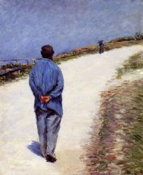 Man in a Smock -  Gustave Caillebotte Oil Painting