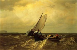 Fishing Boats on the Bay of Fundy II - William Bradford Oil Painting