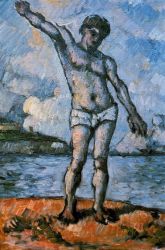 Man Standing, Arms Extended -   Paul Cezanne Oil Painting