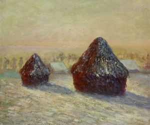 Wheat, Snow, Morning - Claude Monet Oil Painting