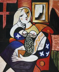 Woman with Book - Pablo Picasso Oil Painting