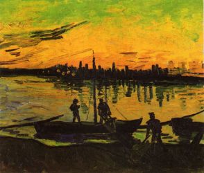 Coal Barges V -  Vincent Van Gogh Oil Painting