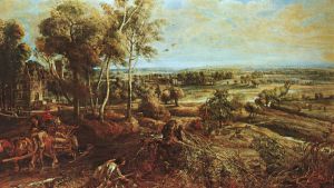 Chateau de Steen - Peter Paul Rubens Oil Painting