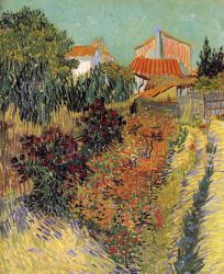 Garden Behind a House -   Vincent Van Gogh Oil Painting