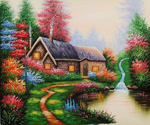 Everett\'s Cottage - Oil Painting Reproduction On Canvas