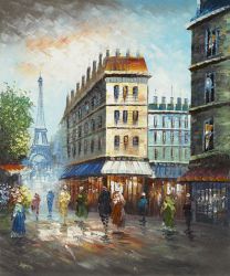 Wandering the Streets of Paris - Oil Painting Reproduction On Canvas