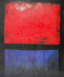 Untitled (Red, Blue over Black) - Mark Rothko Oil Painting