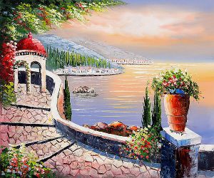 Gazebo Point - Oil Painting Reproduction On Canvas