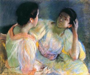 The Conversation -   Mary Cassatt Oil Painting