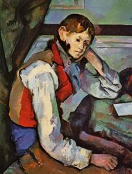 Boy in a Red Vest - Paul Cezanne Oil Painting