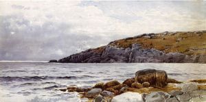 Rocky Coastline - Alfred Thompson Bricher Oil Painting