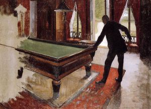 Billiards (unfinished) -  Gustave Caillebotte Oil Painting