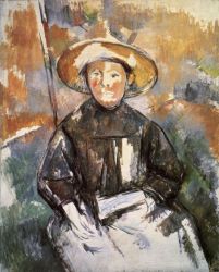 Child in a Straw Hat - Paul Cezanne Oil Painting