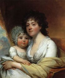 Elizabeth Corbin Griffin Gatliff and Her Daughter Elizabeth - Gilbert Stuart Oil Painting
