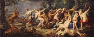 Diana and her Nymphs Surprised by the Fauns - Peter Paul Rubens Oil Painting