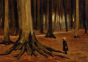 Girl in the Woods -  Vincent Van Gogh Oil Painting