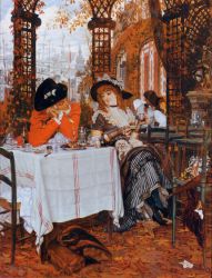 A Luncheon - James Tissot Oil Painting