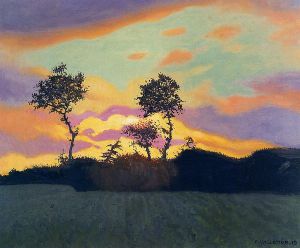 Landscape at Sunset - Felix Vallotton Oil Painting