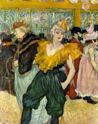 At the Moulin Rouge: The Clowness Cha-U-Kao - Henri De Toulouse-Lautrec Oil Painting