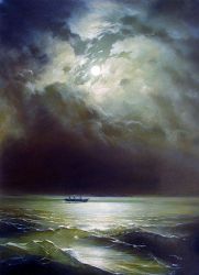 The Black Sea at Night - Oil Painting Reproduction On Canvas