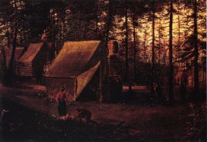 Confederate Encampment at Seven Pines (Fair Oaks) Virginia -  William Aiken Walker Oil Painting