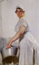 A Kitchen Maid - Oil Painting Reproduction On Canvas