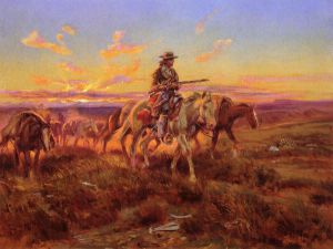 The Free Trader -  Charles Marion Russell Oil Painting