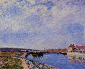 The Barge Port and Saint-Mammes - Oil Painting Reproduction On Canvas