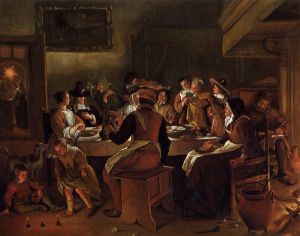 Twelfth Night II -  Jan Steen oil painting