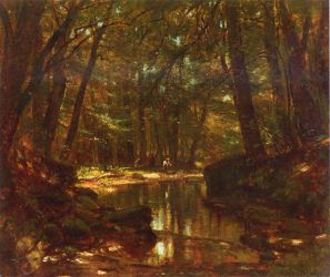Trout Stream - Thomas Worthington Whittredge Oil Painting