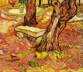 The Stone Bench in the Garden at Saint-Paul Hospital - Vincent Van Gogh Oil Painting