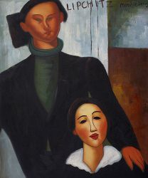 Jacques and Berthe Lipchitz II - Amedeo Modigliani Oil Painting