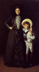 Mrs. Edward L Davis and Her Son Livingston Davis -  John Singer Sargent Oil Painting