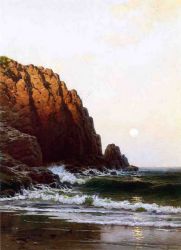 Moonrise, Coast of Maine - Alfred Thompson Bricher Oil Painting