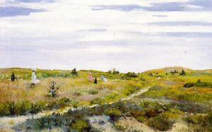 Along the Path at Shinnecock -  William Merritt Chase Oil Painting