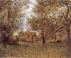 The Small Meadow at By -   Alfred Sisley Oil Painting