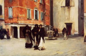 Leaving Church, Campo San Canciano, Venice -  John Singer Sargent oil painting