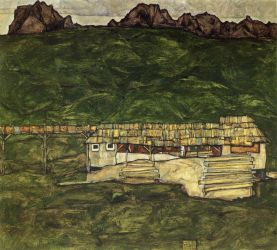 Sawmill - Egon Schiele Oil Painting