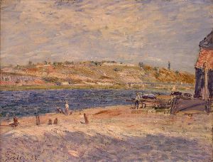 Riverbanks at Saint-Mammes - Alfred Sisley Oil Painting