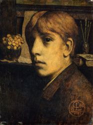 Self Portrait III - Georges Lemmen Oil Painting