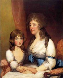 Mrs. Samuel Dick and Daughter Charlotte Anna - Gilbert Stuart Oil Painting